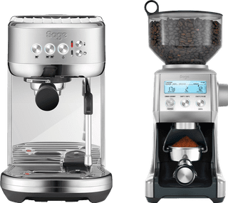 Sage the Bambino Plus Edelstahl + Kaffeemühle
