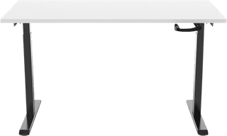 Euroseats Schreibtisch mit Handkurbel 160 x 80 Schwarz/Weiß