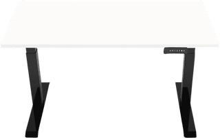 Euroseats Sitz-Steh-Schreibtisch Elektrisch 160 x 80 Schwarz/Weiß