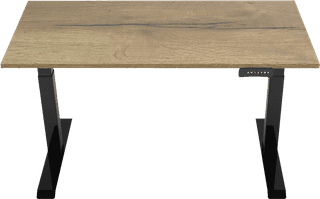 Euroseats Sitz-Steh-Schreibtisch Elektrisch 140 x 80 Schwarz/Eiche