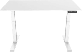 Euroseats Sitz-Steh-Schreibtisch Elektrisch 140 x 80 Weiß/Weiß