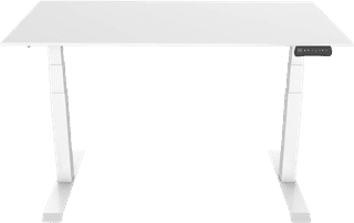 Euroseats Sitz-Steh-Schreibtisch Elektrisch 160 x 80 Weiß/Weiß
