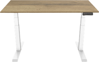 Euroseats Sitz-Steh-Schreibtisch Elektrisch 140 x 80 Weiß/Eiche