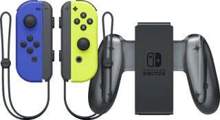 Nintendo Switch Joy-Con Set Blue/Neon Yellow + Nintendo Switch Joy-Con Charge Grip