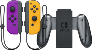 Nintendo Switch Joy-Con set Neon Purple/Neon Orange + Nintendo Switch Joy-Con Charge Grip