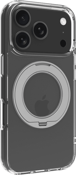 BlueBuilt MagSafe Hülle mit Ständer iPhone 18 Pro Transparent + Powerbank 5.000 mAh Grau