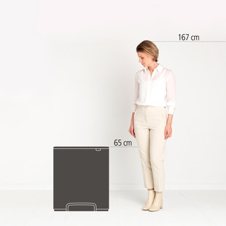 Brabantia Bo Pedal Bin 60 Liter White
