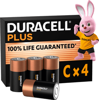 Duracell Plus C batteries 4 pieces