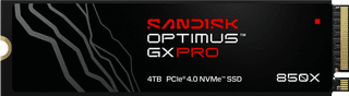 SANDISK Optimus GX PRO 850X 4TB NVMe-SSD mit Kühlkörper