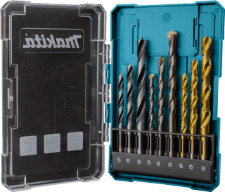 Makita 9-teiliges Bohrerset (Stein/Holz/Metall)