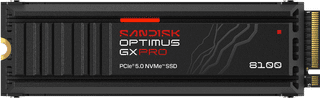 SANDISK Optimus GX PRO 8100 2TB PCIe 5.0 NVMe-SSD mit Kühlkörper