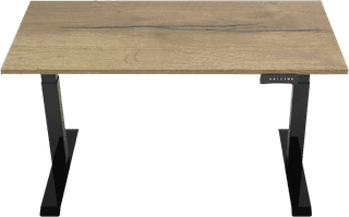 Euroseats Sitz-Steh-Schreibtisch Elektrisch 160 x 80 Schwarz/Eiche