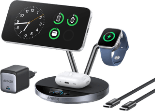 Anker Prime 3-in-1 MagGo and Qi2.2 Wireless Charger 25W Black