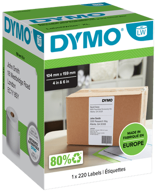 DYMO LabelWriter Extragroße Etiketten 104 x 159 mm 220 Stück