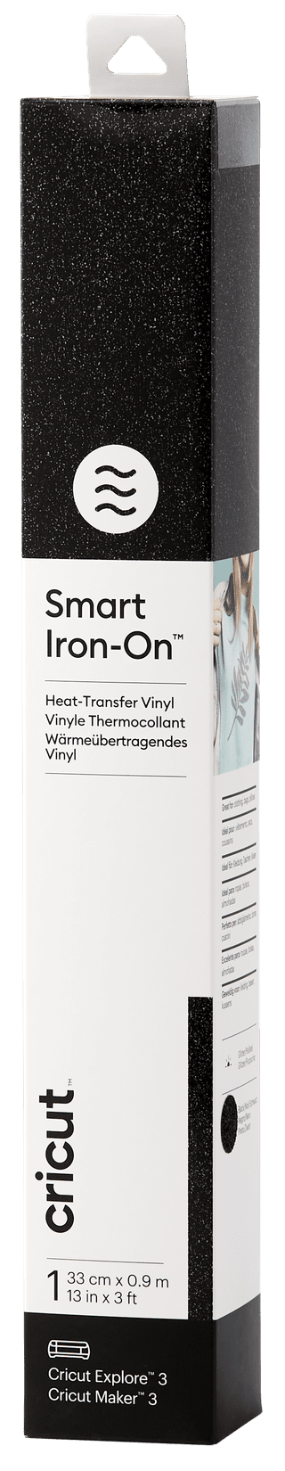 Cricut Smart Iron-on 33x91 Glitter Schwarz