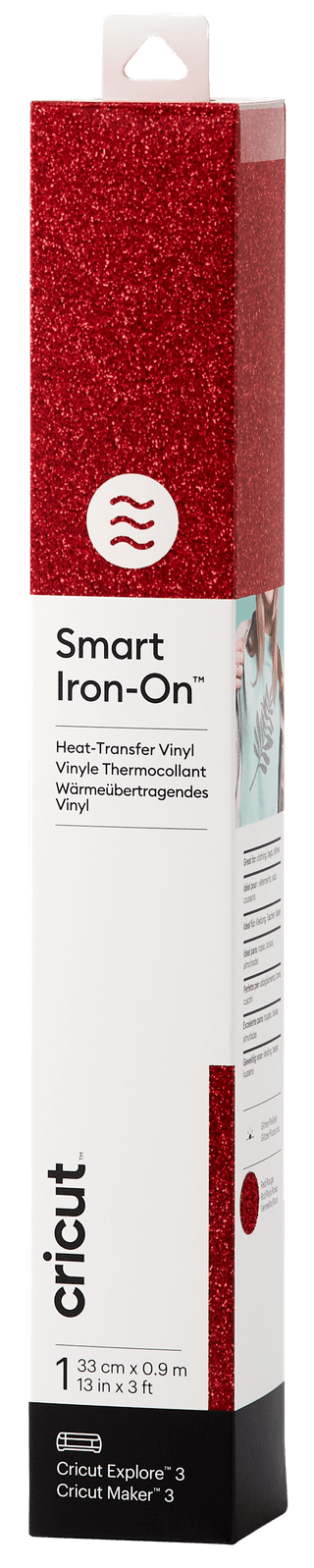 Cricut Smart Iron-on 33x91 Glitter Rot