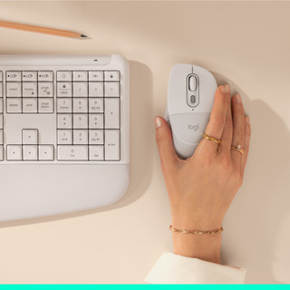 Logitech Signature Comfort Plus M850 L Wireless Mouse Off-White