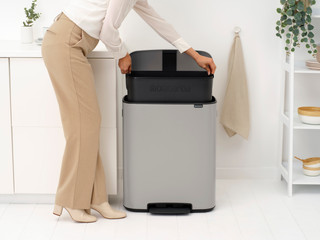 Brabantia Bo Mülleimer 60 Liter Soft Grey