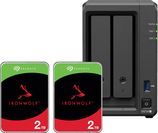Synology DS725+ + Seagate Ironwolf 2 TB Doppelpack