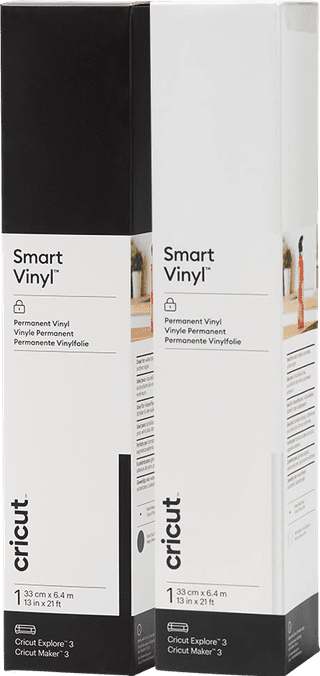 Cricut Smart Vinyl Permanent 33 x 640 cm Schwarz und Weiß Doppelpack