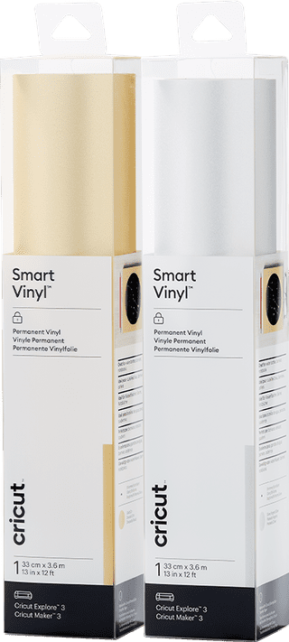 Cricut Smart Vinyl Permanent 33x366 Shimmer Gold and Shimmer Silver Combo Pack
