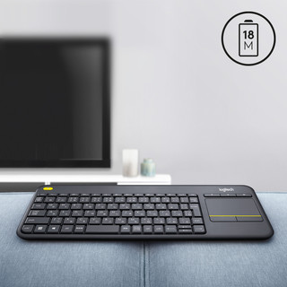 Logitech K400 Plus Wireless Touch Black QWERTZ