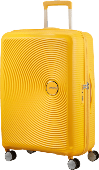 American Tourister Soundbox Expandable Spinner 67cm Golden Yellow