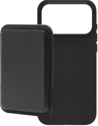 BlueBuilt MagSafe Hülle iPhone 18 Pro Max Leder Schwarz + Kartenhalter Leder Schwarz