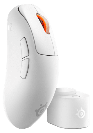 SteelSeries Rival Pro WL Mini Kabellose Gaming-Maus Weiß