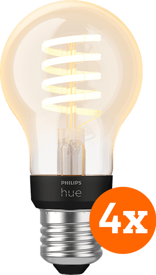 Philips Hue Filament Light White Ambiance Standard E27 4-pack