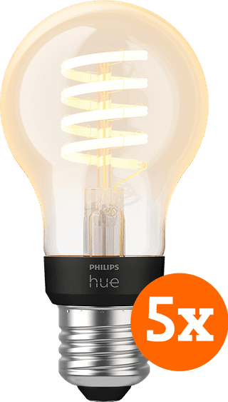 Philips Hue Filament Light White Ambiance Standard E27 5-pack