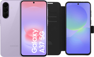Samsung Galaxy A37 256GB Rosa 5G + BlueBuilt Book Case Schwarz