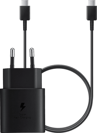 Samsung Super-Fast-Charging-Ladegerät 25 W + USB-C-Kabel 1 m Kunststoff Schwarz