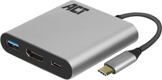 ACT USB-C to USB and HDMI adapter with Power Delivery