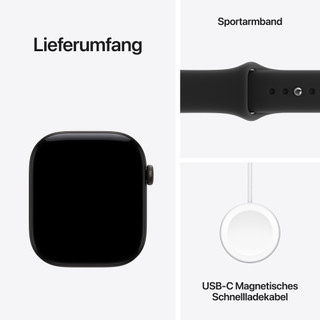 Apple Watch Series 12 46 mm Schwarz Sportarmband M/L