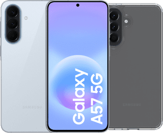 Samsung Galaxy A57 128GB Hellblau 5G + BlueBuilt Backcover Transparent