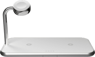 ZENS Dual & Apple Watch Aluminium kabelloses Ladegerät 10 W Weiß