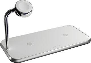 ZENS Dual & Apple Watch Aluminium kabelloses Ladegerät 10 W Weiß