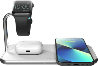ZENS Dual & Apple Watch Aluminum Wireless Charger 10W White