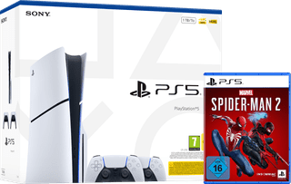 PlayStation 5 Slim mit Laufwerk + Spider-Man 2 + Zusätzlicher Controller Weiß