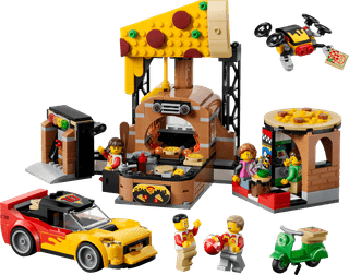 LEGO City Pizza-Liefererlebnis mit Fahrzeugen 60496
