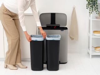 Brabantia Bo Treteimer 2 x 30 Liter Soft Grey