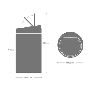 Brabantia Touch Bin 60 Liter Soft Beige
