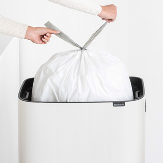 Brabantia Bo Touch Bin Hi Mülleimer 60 Liter mit Kunststoff Inneneimer - White