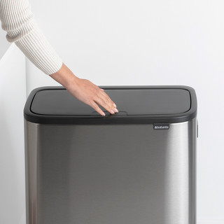 Brabantia Bo Touch Bin Hi Abfalleimer 60 Liter mit Inneneimer Matt Steel Fingerprint Proof