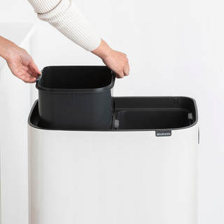Brabantia Bo Touch Bin Hi Abfalleimer 2 x 30 Liter White