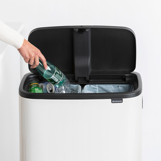 Brabantia Bo Touch Bin Hi Abfalleimer 2 x 30 Liter White