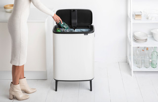 Brabantia Bo Touch Bin Hi Abfalleimer 2 x 30 Liter White