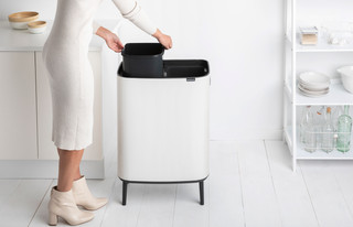 Brabantia Bo Touch Bin Hi Abfalleimer 2 x 30 Liter White