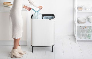 Brabantia Bo Touch Bin Hi Abfalleimer 2 x 30 Liter White